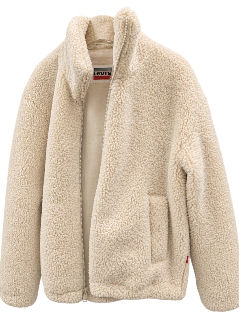 Levi's Cream Sherpa Zip Jacket